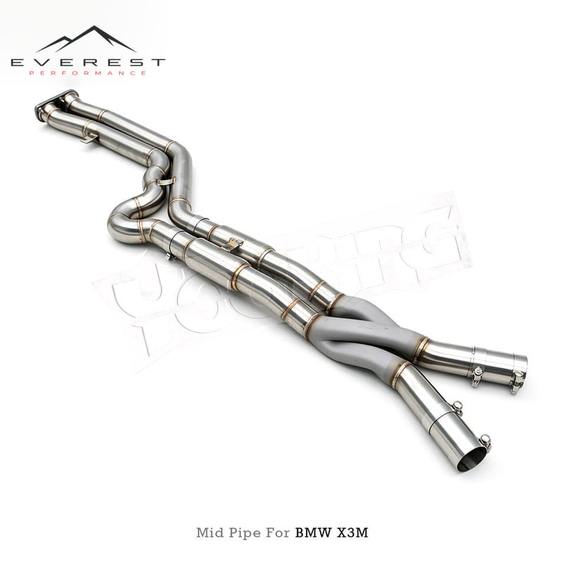 Exhaust Midpipe with Z/X Pipe for BMW X3M/X4M F97/F98 3.0T 2019-2023 2.75inch Stainless Steel Exhaust Pipes System