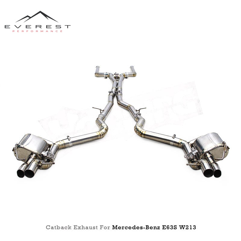 Custom Exhaust System for Mercedes-Benz E63/E63S AMG W213 4.0TT 2016-2023 Lightweight Valve Titanium Pipes Catback Muffler