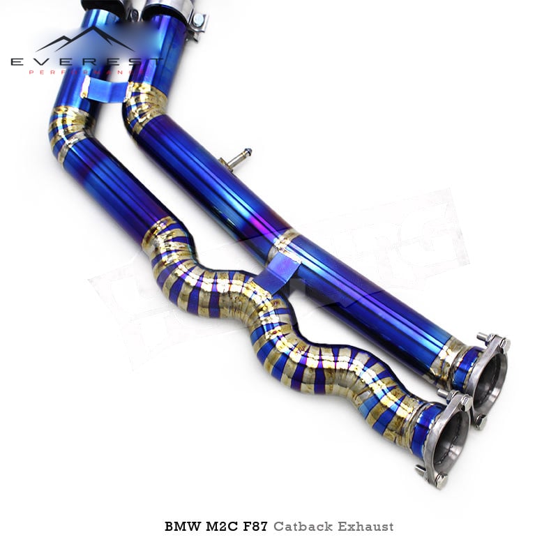 Racing Exhaust Pipes for BMW M2C M2 Competition F87 3.0T 2018-2023 Titanium Valvetronic Catback Escape With M Performance Tips