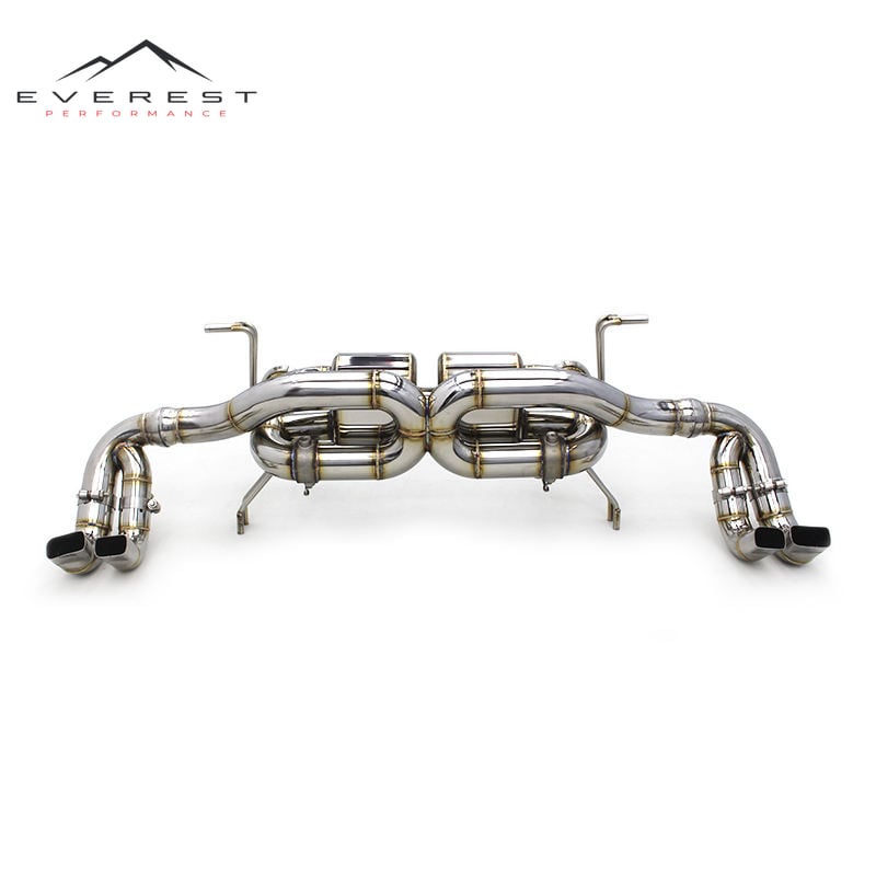 Vacuum Valve Exhaust Pipes for Audi R8 V10 5.2 2017-2019 Muffler Stainless Steel Performance Catback Deep Sounds