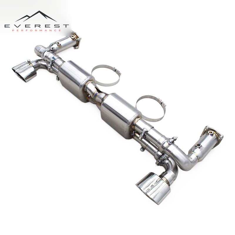 Custom Valved Sport Exhaust System for Porsche 911 996 TURBO 3.6 1997-2005 Stainless Steel Free Flow Downpipe Catback Muffler