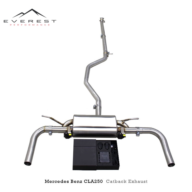 Catback Muffler Pipes for Mercedes-Benz CLA250 2.0T 2014-2021 Valvetronic Exhaust System Stainless Steel Exhaust Pipe