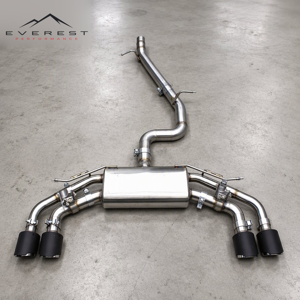 Valved Exhaust Pipes for VW Golf 8/MK8/8R R 2.0T 2020-2024 Bolting Up Aggressive Sound Exhaust System with Remote