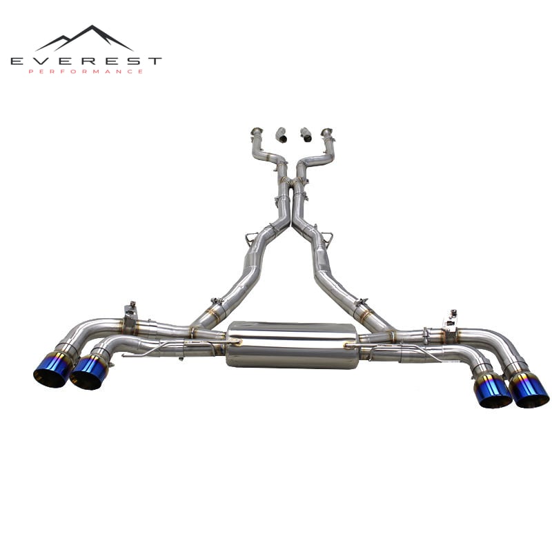 Stainless Steel Catback for BMW X7 M60i LCI 4.4TT 2023-2024 Valve Muffler X Mid Pipes Exhaust Pipes