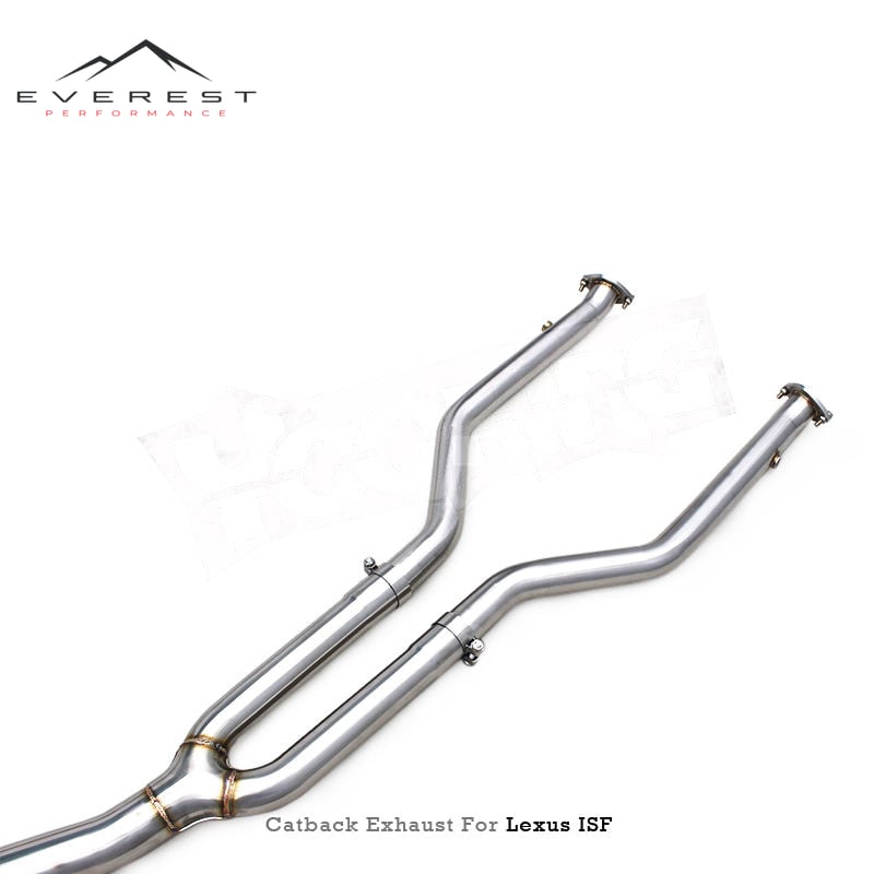 Racing Catback Exhaust Pipes for Lexus ISF/IS F 5.0L 2007-2014 Y Pipes SS304 Valved Muffler Exhaust Pipes With Remote Controller