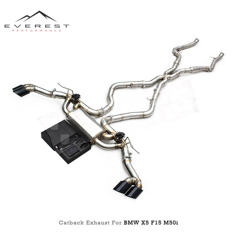 Racing SS304 Valvetronic Catback Exhaust Pipes System for BMW X5 F15 M50i 4.4T 2014-2018 Tuning With Valved Muffler Exhaust Pipe