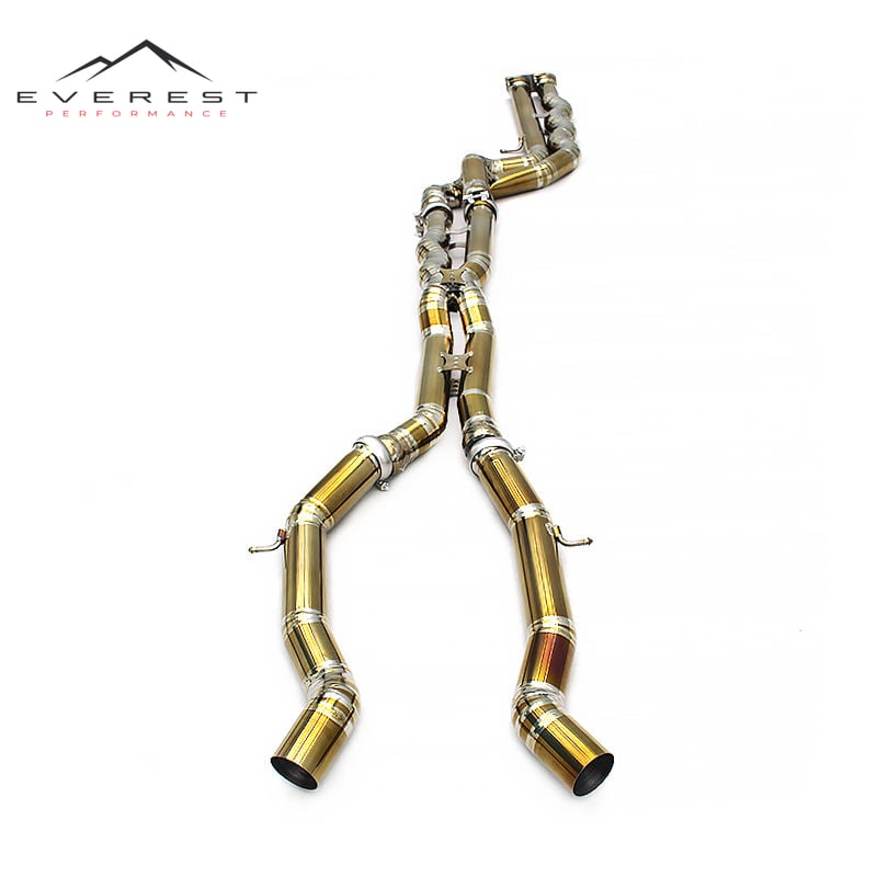 Titanium Resonator Mid Pipe for BMW M3/M4 F80/F82/F83 S55 3.0T 2015-2017 Exhaust Pipe Enhanced Sound Exhaust 70MM Exhaust