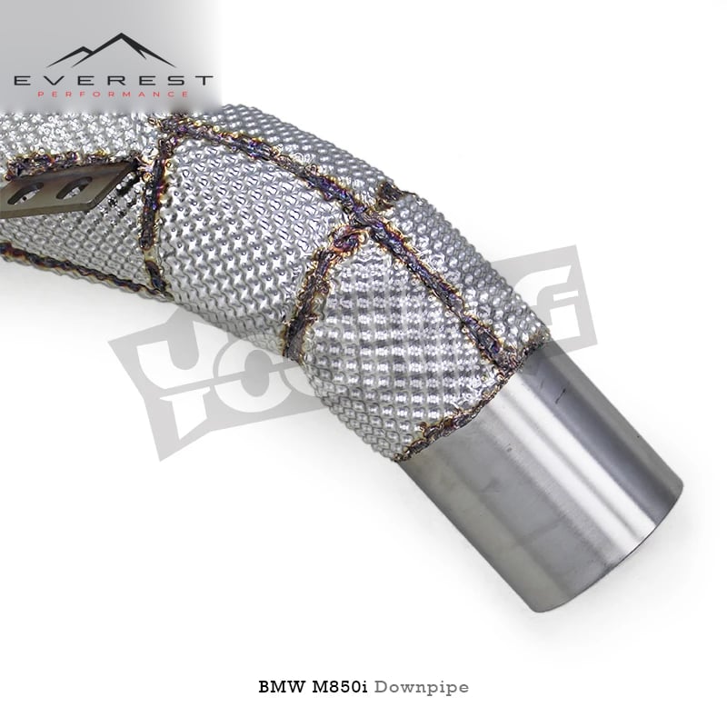 SS304 Catalyst Downpipe Exhaust for BMW M850/M850i 4.4TT G14/G15/G16 Alpina B8 2020-2023 Heat Shield with 100/200 Cell