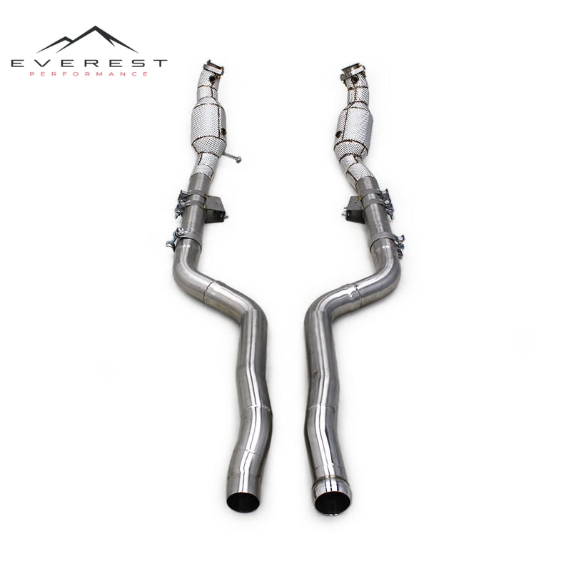 Racing Catted Downpipe for Mercedes-Benz CLS550 4.7 4MATIC M278 2012-2016 Tuning Exhaust Pipes Stainless Steel Exhaust Header
