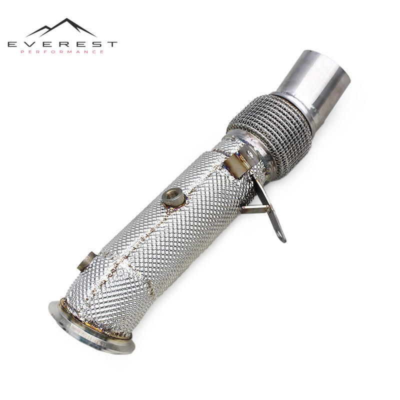 Free Flow Exhaust Downpipe for BMW X5 F15 N55/N54/M40i/B48/2.0T/3.0T 2014-2018 Stainless Steel Header With Heat Shield