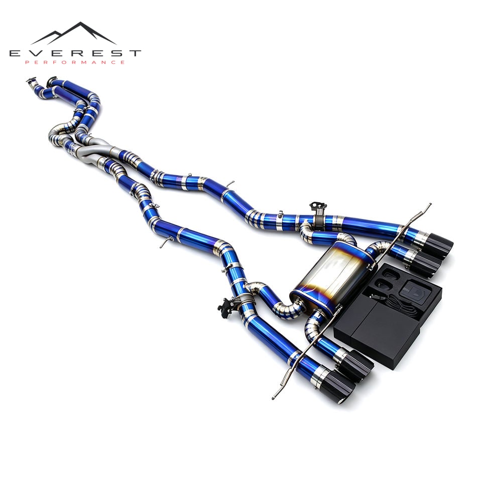 Titanium Catback for BMW M3/M4 G80/G82 3.0T 2021-2026 Muffler Valvetronic Exhaust Pipes Plated Black Tips