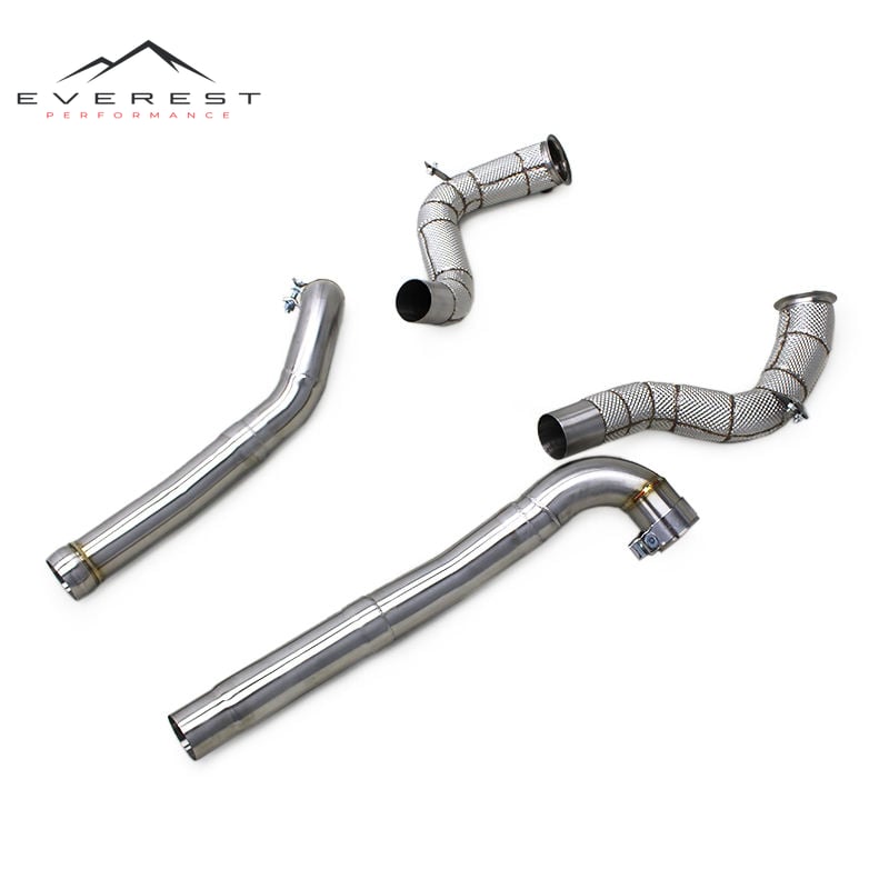 Custom SS304 Engine Header Downpipe for Mercedes-Benz AMG GTR C190 4.0T 2019-2024 Performance Free Flow Pipe Car Exhaust System