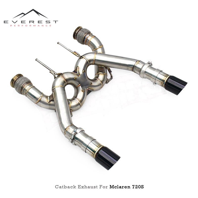 SS304L Exhaust Pipe System for Mclaren 720S Spider Coupe 4.0T 2017-2019 High Quality Catback Exhaust System