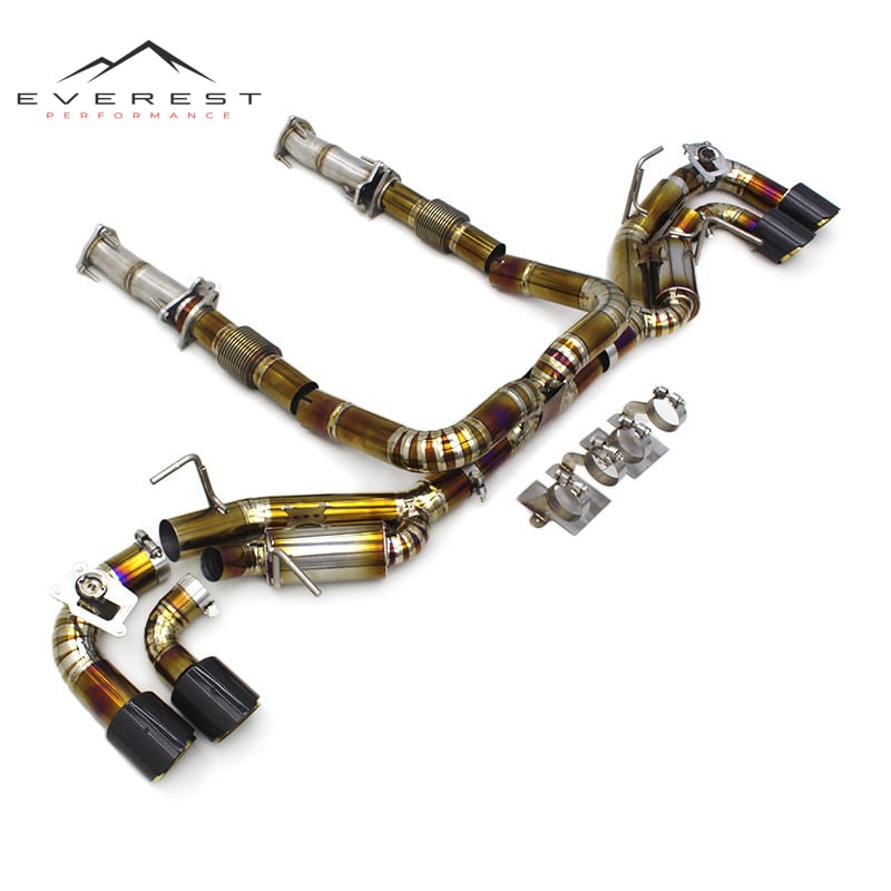 Valve Motor Chevrolet Corvette C8 Catback 2019-2023 Straight Pipe Header Lower Pipe Titanium Exhaust System