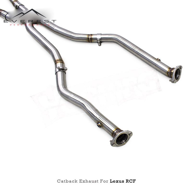 SS304L Exhaust Pipe System for Lexus RC F/RCF 5.0L 2015-2021 Sport X Pipe Valvetronic Catback Exhaust