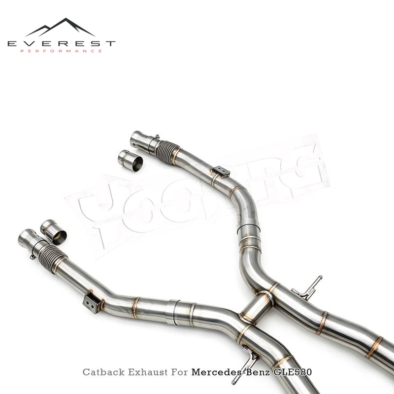 SS304 Electronic Valve Muffler Exhaust Pipes for Mercedes-Benz GLE580 4.0L 2016-2024 Performance with Remote Control