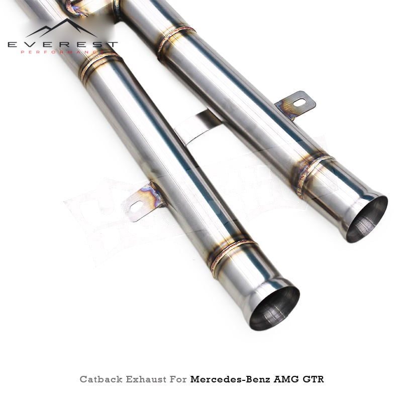 SS304L Exhaust Pipe System for Mercedes-Benz AMG GTR/GT R C190 4.0T 2019-2023 Valve Catback Muffler Exhaust Pipe