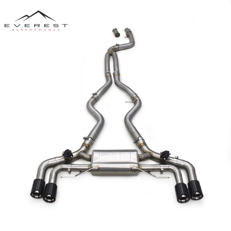 Racing SS304 Valvetronic Catback Exhaust Pipes for M340i/M340 3.0T 2019-2024 Vacuum Valved Muffler Carbon Fiber Tips 3