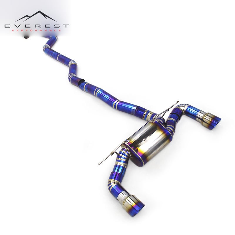 Titanium Exhaust Pipe Muffler for BMW M140i B58 3.0T 2017-2023 High Flow Main Pipe 3.5inch 89mm Car Exhaust Pipes