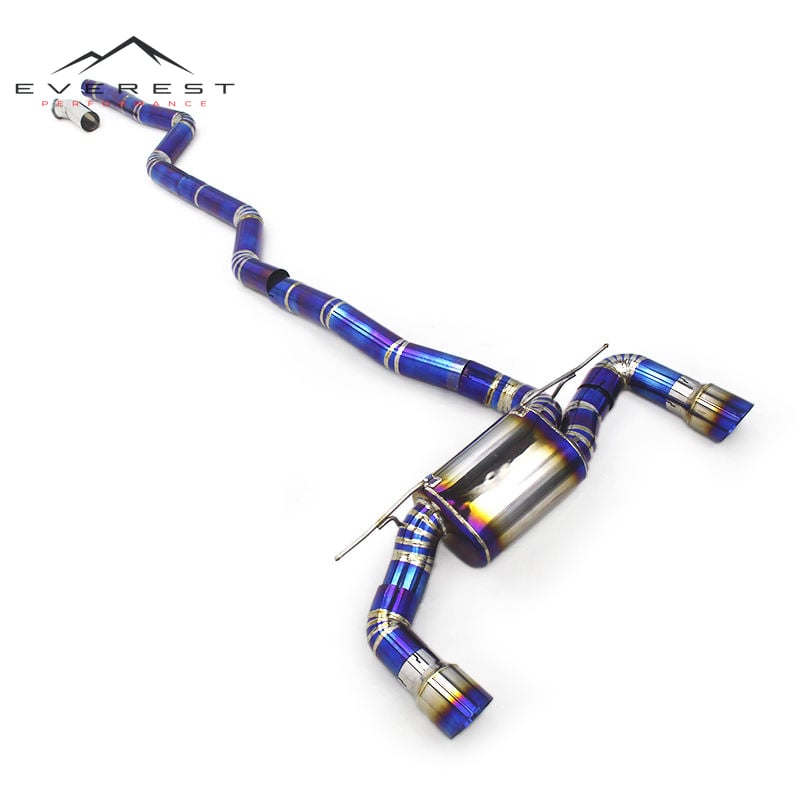 Titanium Exhaust Pipe Muffler for BMW M140i B58 3.0T 2017-2023 High Flow Main Pipe 3.5inch 89mm Car Exhaust Pipes