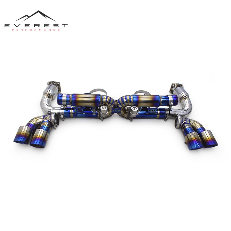 Car Catback Titanium Exhaust Pipes for Porsche 911 996 3.4L 1997-2005 Vacuum Valve Downpipe With Catalyst
