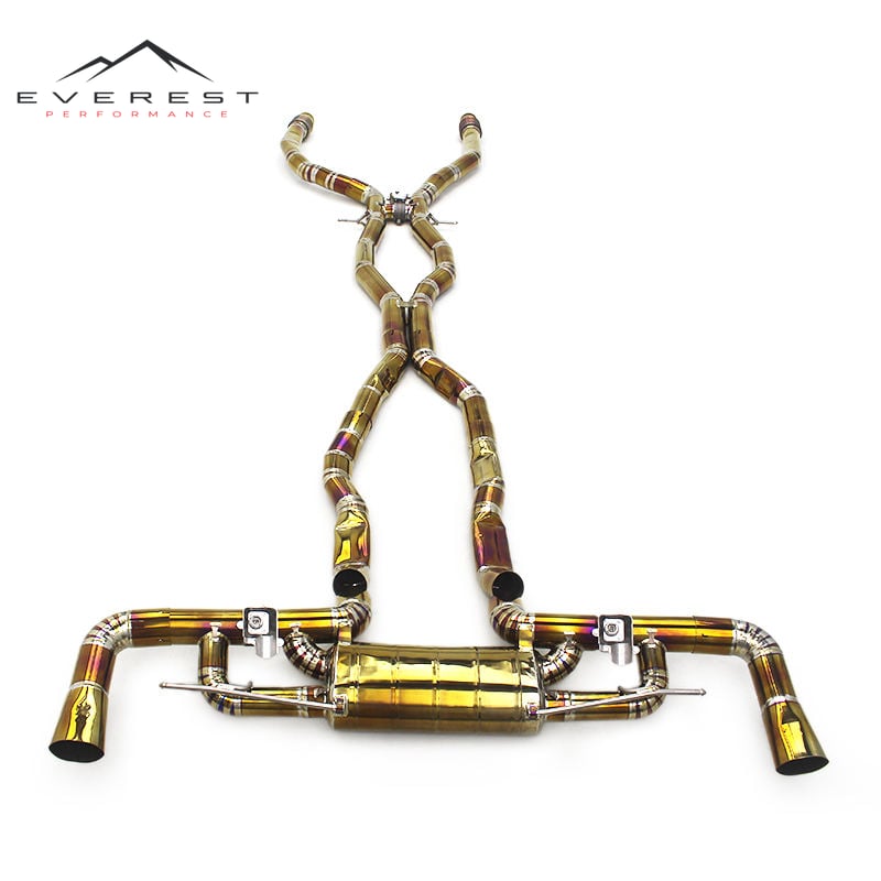 Valves Exhaust Pipes for Mercedes-Benz GLE63 AMG W167 4.0T 5.5T 2015-2022 Titanium Catback Muffler With Remote Control