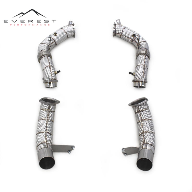 Race Straight Downpipe For BMW M850/M850i 4.4TT Newest Heat Shield Stainless Steel Down Pipe Free Flow Header Exhaust System