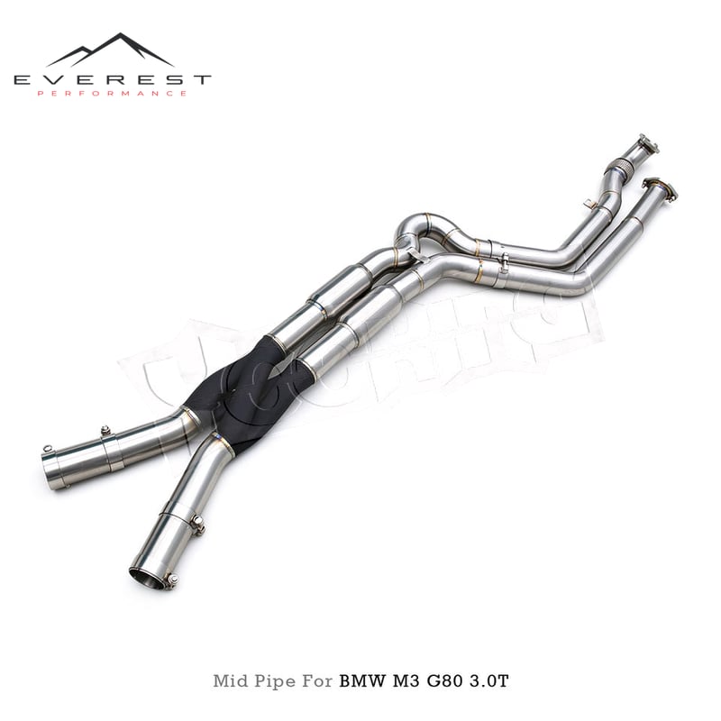 Bolting up 3D Printed Z Pipe Equal Length Mid/Middle Pipe Exhaust System for BMW M3/M4 G80/G82 G8X S58 3.0T 2020-2026