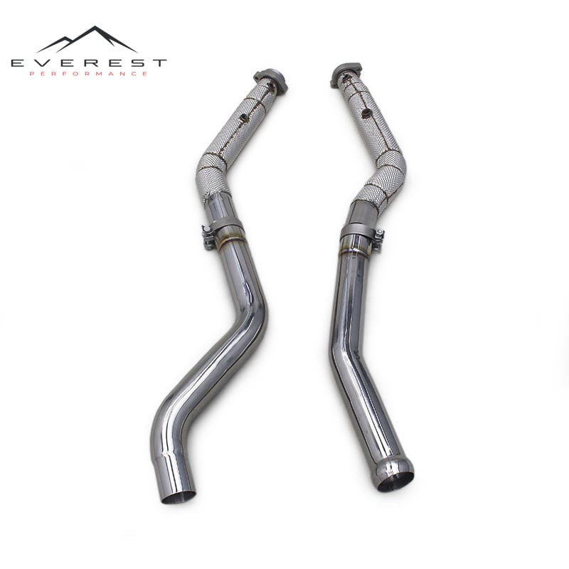 Straight Through Downpipe for Mercedes-Benz GLE63 AMG W166 4.0T 5.5T 2015-2022 Stainless Steel Exhaust Pipes