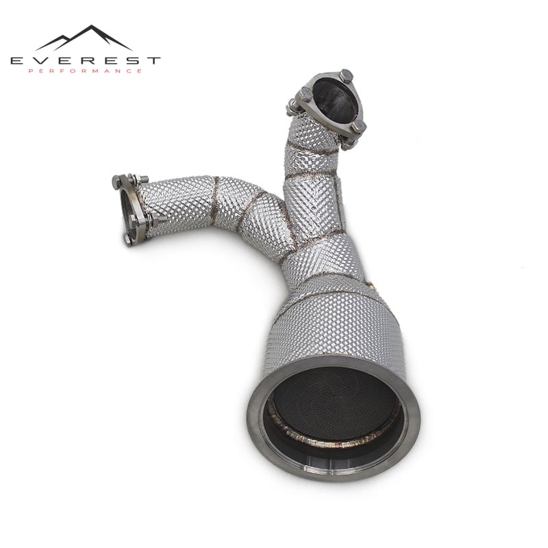 Engine Stainless Steel High Flow 100/200/300cell Catted Downpipe for AUDI S4/S5 B9 3.0T 2019-2023