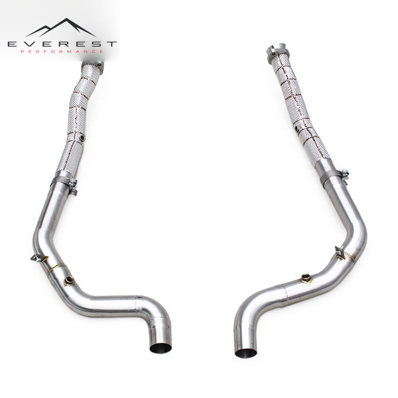 Auto Exhaust Pipes for Land Rover Range Rover Sport SVR 5.0L 2018-2024 Stainless Steel Exhaust Downpipe With Heat Shield