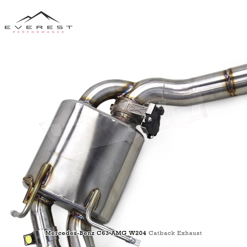 SS304L Exhaust Pipe System for Mercedes-Benz C63 AMG W204 6.2L 2011-2015 Valvetronic Catback Exhaust Muffler