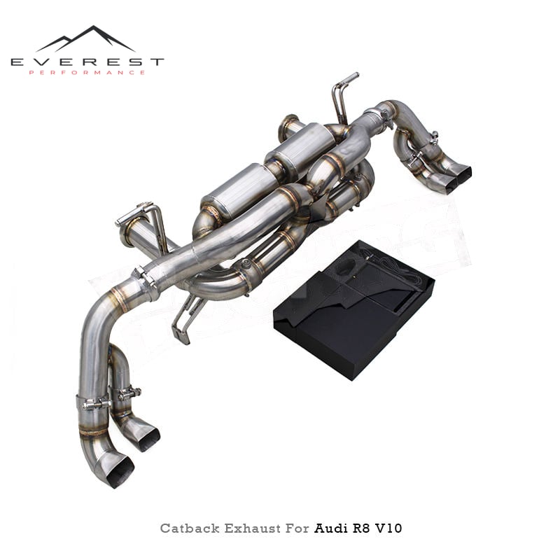 Racing Catback Exhaust Pipes for Audi R8 V10 5.2L 2017-2019 Stainless Steel Valve Muffler Exhaust System With Remote Control