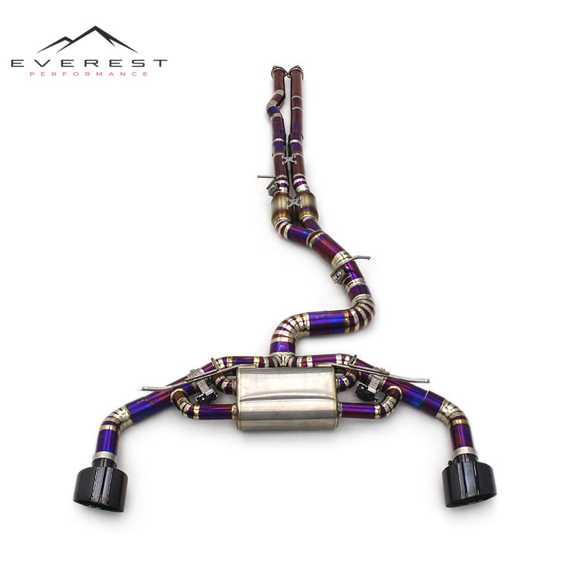 High Performance Titanium Alloy Exhaust System for Audi RS3 2.5L 2017-2019 Catback Exhaust with Polished Finish Box Packed