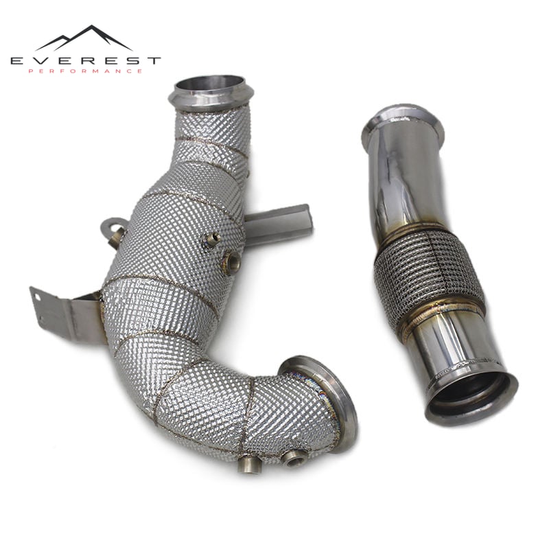 Exhaust Pipes for Mercedes-Benz CLA45 S AMG 2.0T 2020-2023 Stainless Steel High Flow Catalyst Downpipe