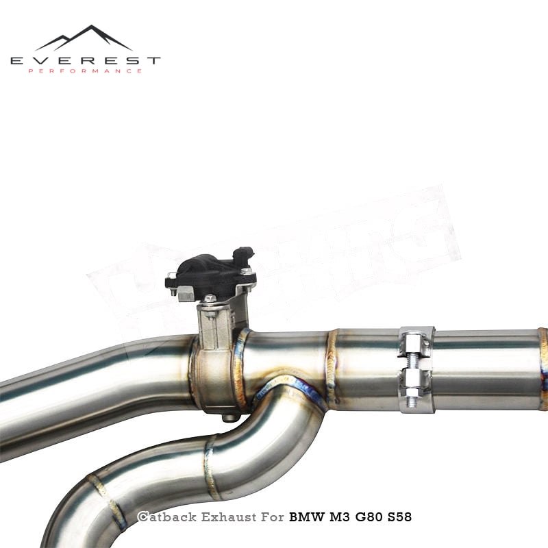 SS304 Exhaust Pipe System for BMW M3 M4 G80 G82 S58 3.0T 2021-2024 with Z Pipe Valvetronic Catback Exhaust Four Outlet Nozzle