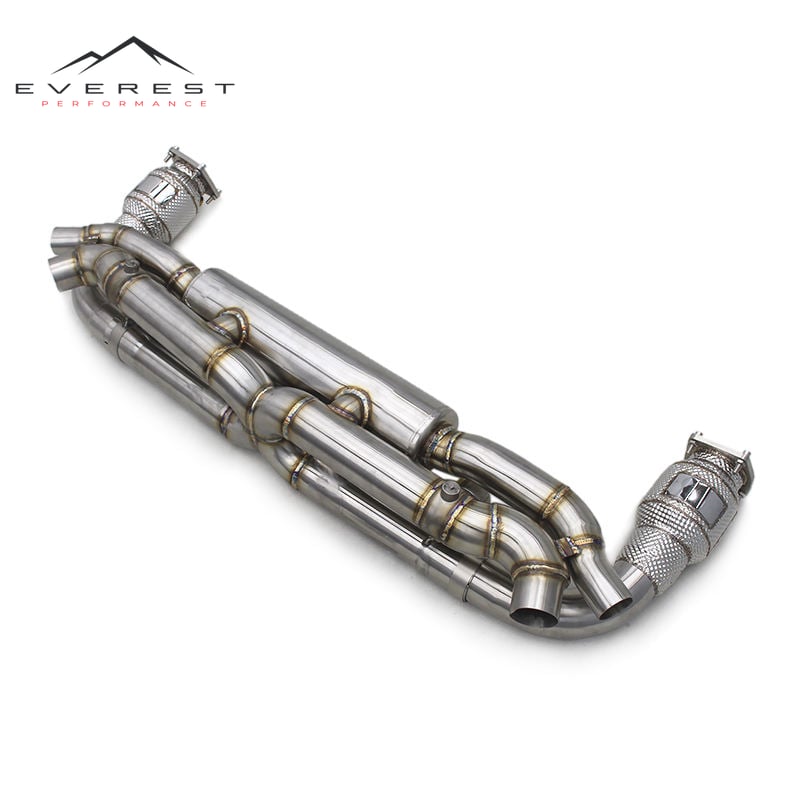Full Exhaust System for Porsche 911 991/991.1/991.2 Turbo S 3.8T Race Exhaust and 100/200/300/400cell Catted Headers