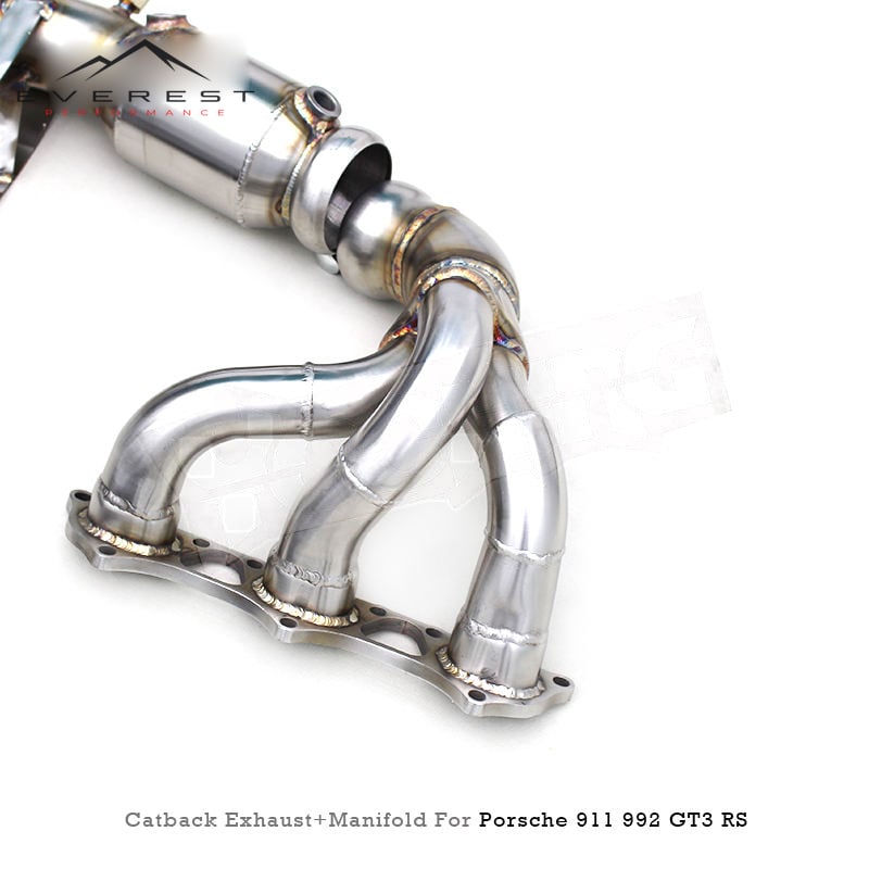 Titanium Full Exhaust for Porsche 911 992 GT3 RS 4.0L 2020-2024 Valvetronic Catback Exhaust With SS304 Downpipe Catalyst Header