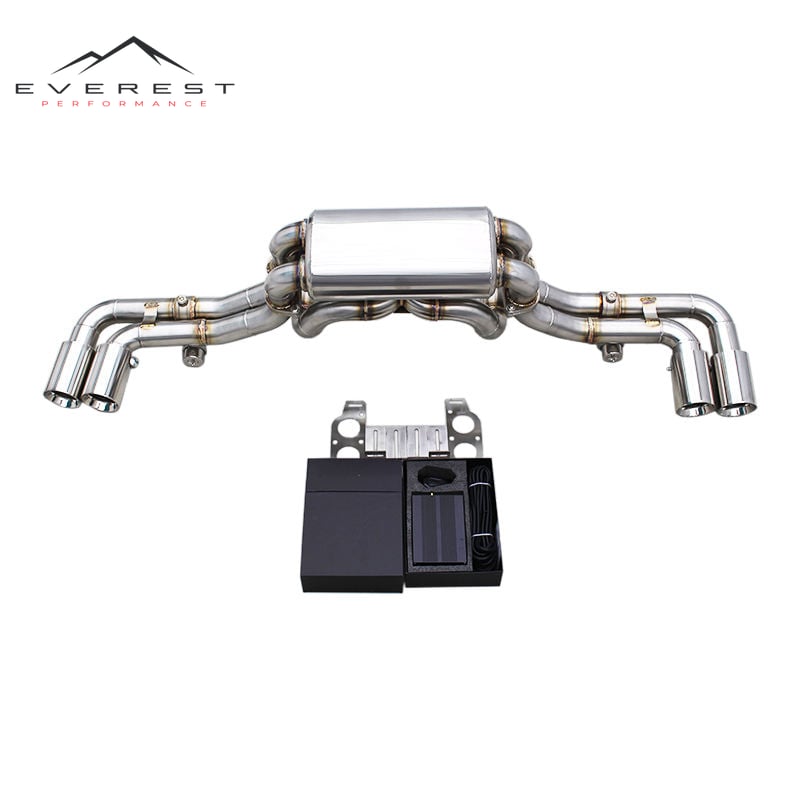 Custom Sport Valved Exhaust System for Ferrari F430 Spider/Coupe 4.3 2005-2009 Performance Axle Back Section with Remote Control