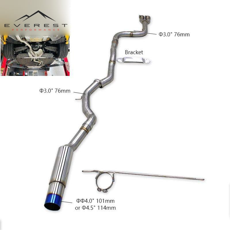 Racing F80 Single Exit Exhaust for BMW M3/M4 F80/F82 3.0T 2014-2019 Performance Car 3inch Exhaust Catback Systems With Bracket