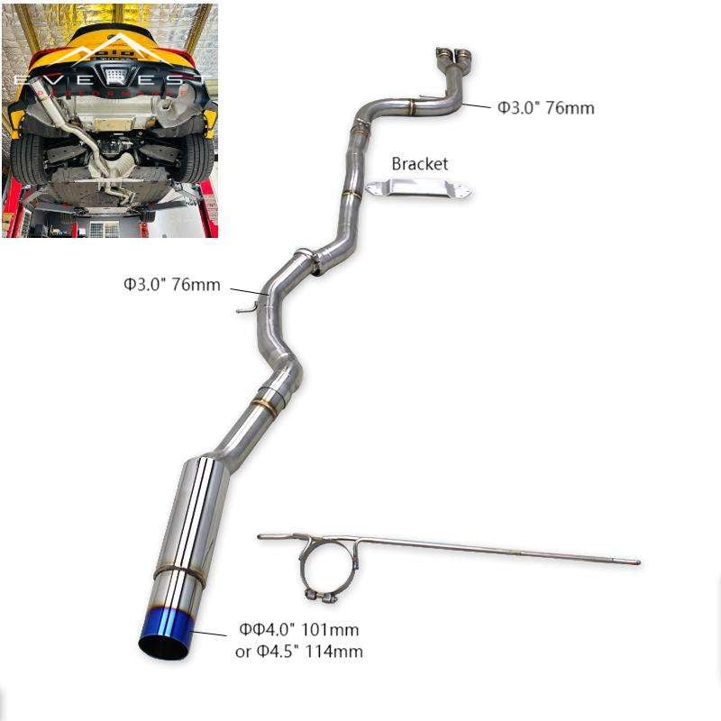 Racing F80 Single Exit Exhaust for BMW M3/M4 F80/F82 3.0T 2014-2019 Performance Car 3inch Exhaust Catback Systems With Bracket