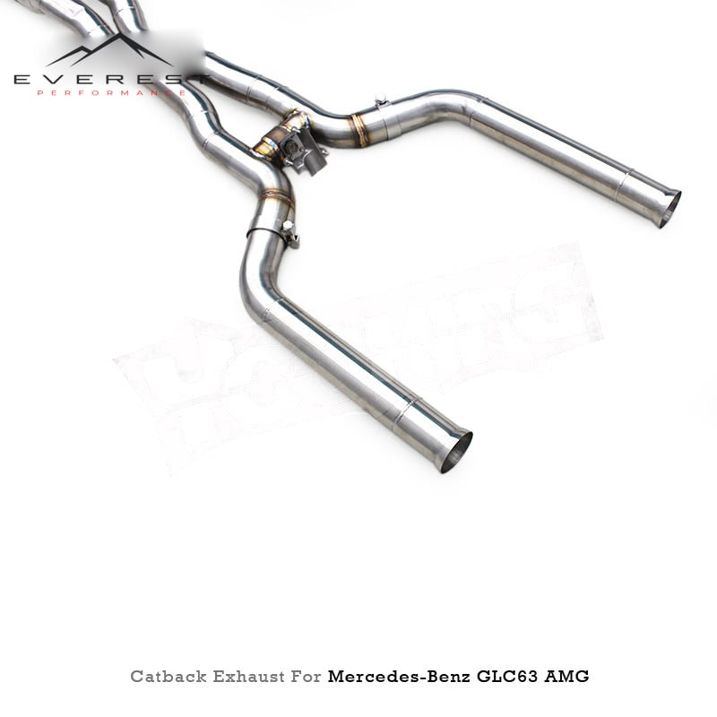 Custom Valvetronic Exhaust System for Mercedes-Benz GLC63 AMG 4.0T 2018-2022 Stainless Steel Pipe Valved Catback Muffler