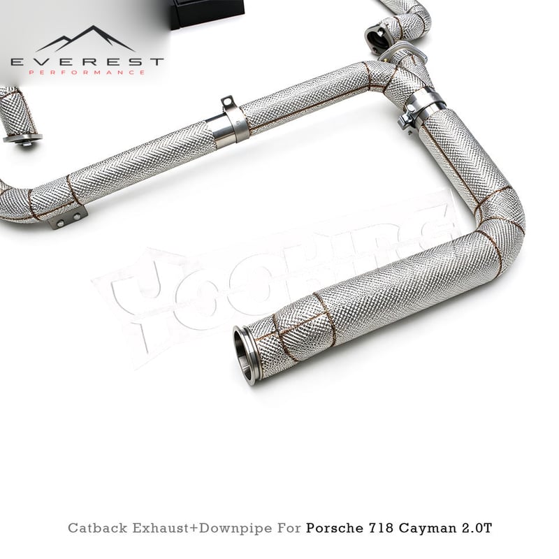 SS304L Exhaust Pipe System for Porsche 718 Boxster/Cayman 2.0T 2016-2023 High Performance Downpipe Vacuum Valve Catback Exhaust