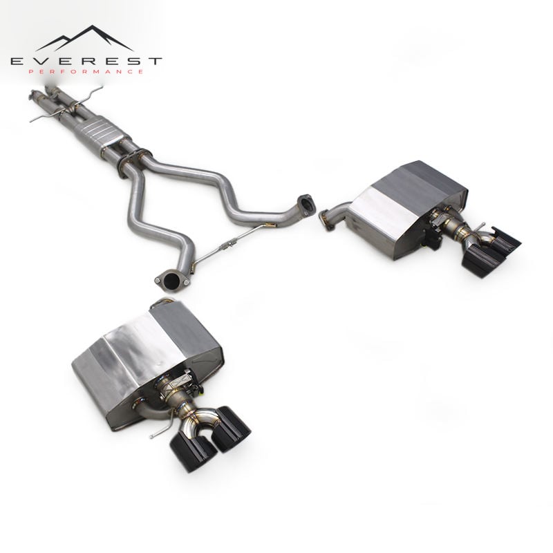 Exhaust Catback for Land Rover Range Rover SVR 5.0L 2019-2023 Muffler Electronic Valve Black Tips Quad Outlet