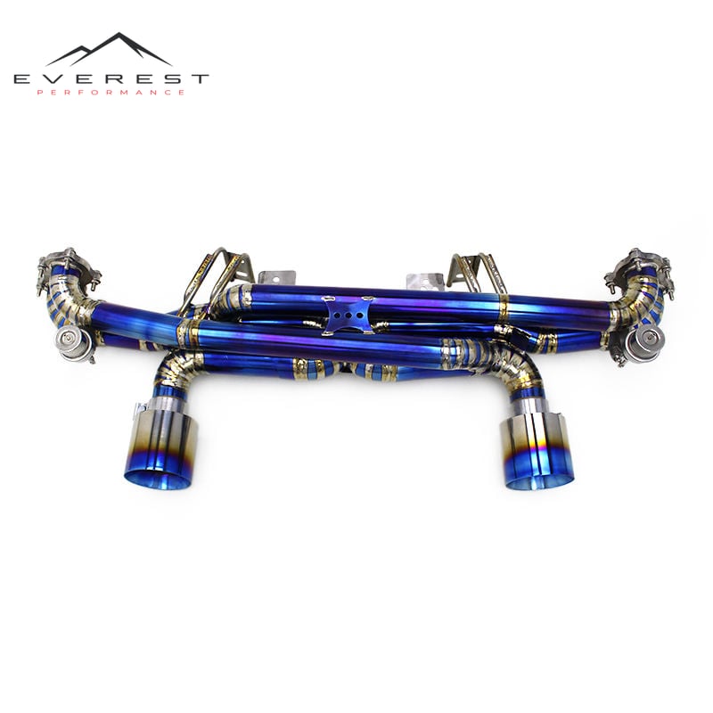 Titanium Catback Exhaust for Porsche 718 Cayman GT4 4.0L With Valve