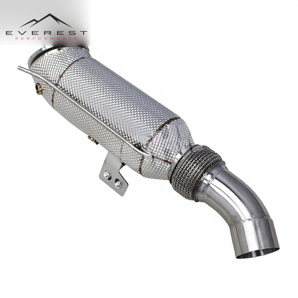 SS304 Exhaust Downpipe for BMW X5 X6 G05 G06 40i B58 3.0T G05 2019-2022 High Flow Exhaust Pipe with Catalyst 100/200/300 Cell