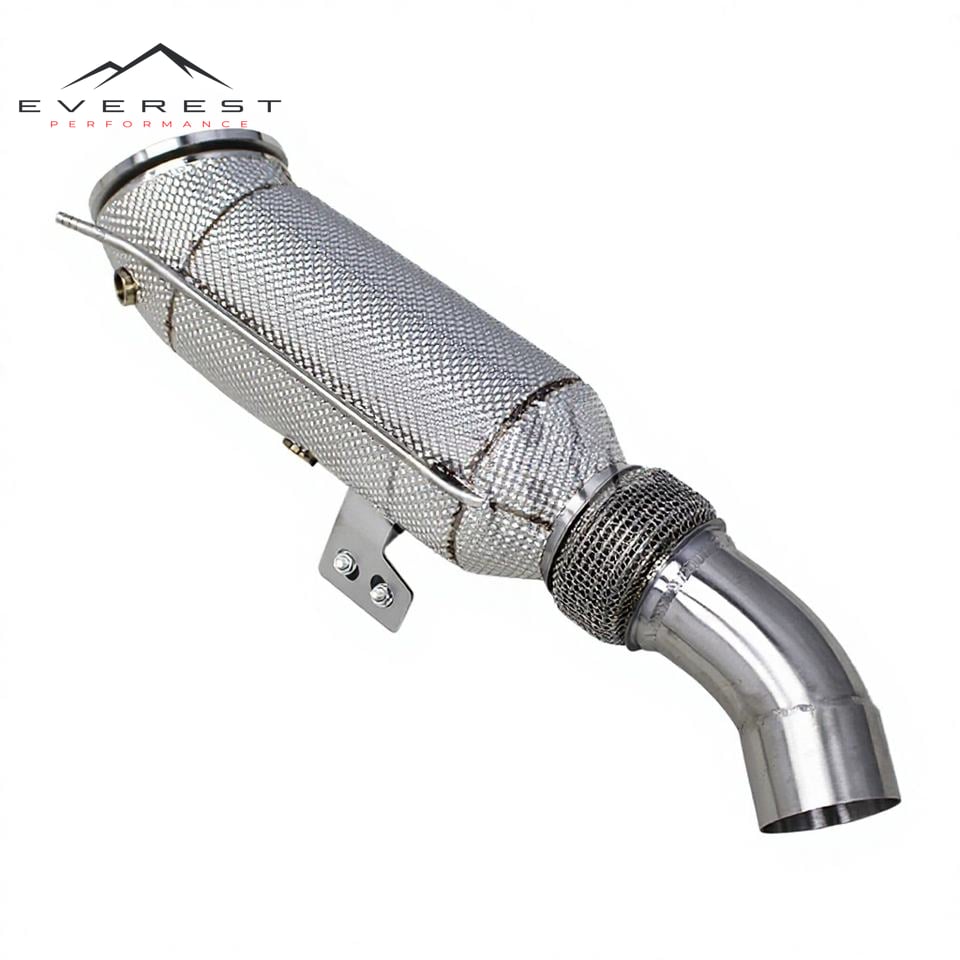 SS304 Exhaust Downpipe for BMW X5 X6 G05 G06 40i B58 3.0T G05 2019-2022 High Flow Exhaust Pipe with Catalyst 100/200/300 Cell