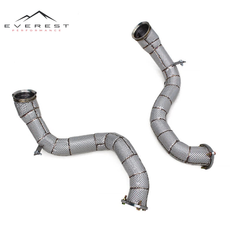 Header Downpipe SUS304 Pipe for Aston Martin Vantage V8 4.0T 2018+ Performance Car Exhaust Free Flow System with Heat Shield