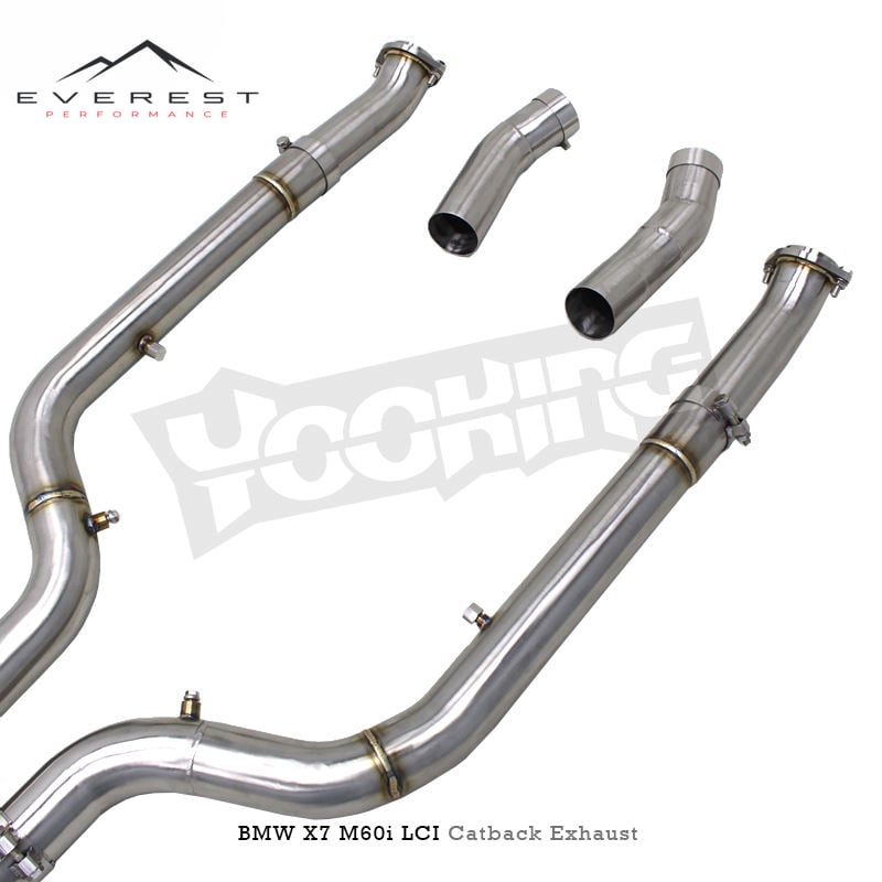 SS304L Exhaust Pipe System for BMW X7 M60i LCI 4.4TT 2023-2024 Sport Car X Mid Pipe Original Valve - Catback Exhaust