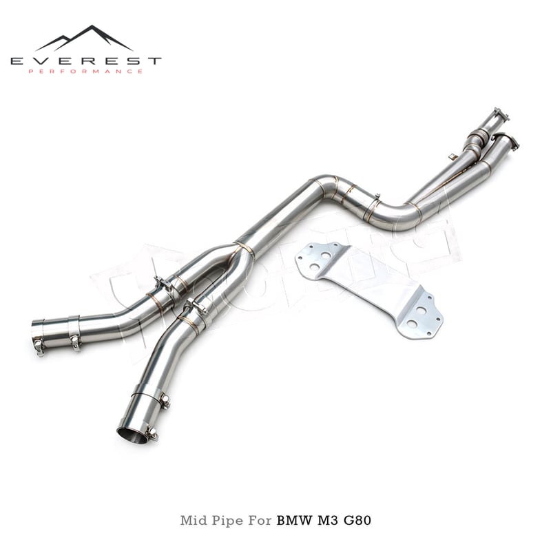 SS304L Exhaust Mid Pipe for BMW M3/M4 G80/G82/G83/G8X 3.0T 2020-2023 Racing Car Exhaust System 3/3.5 Inch Exhaust Pipe